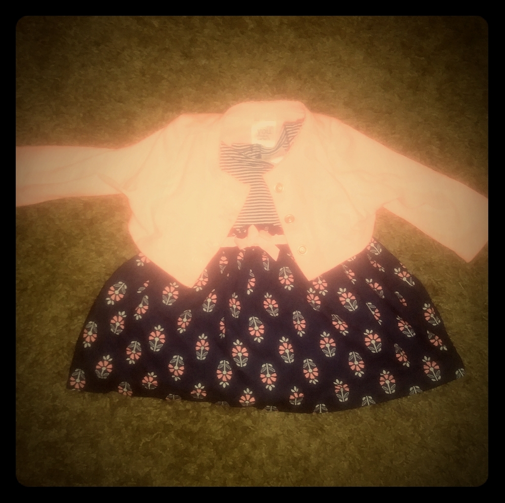2 piece newborn dress set